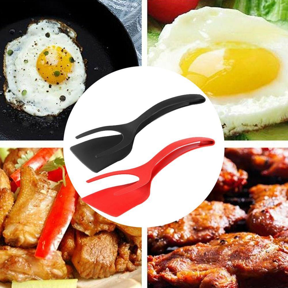 2-in-1 Egg Spatula Tongs That Flip Without Tearing