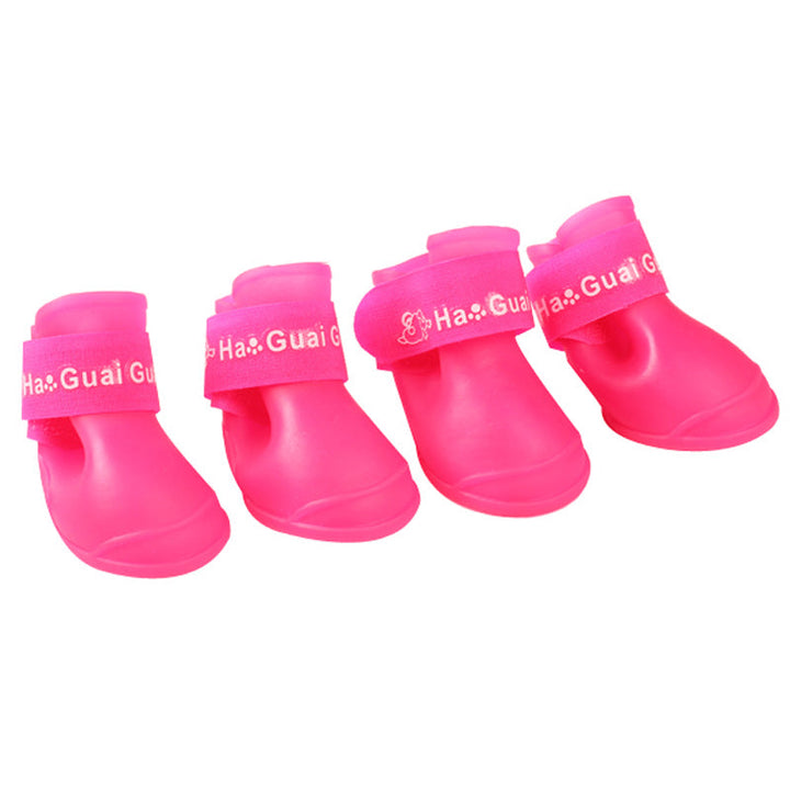 Waterproof Dog Rain Boots for Small Dogs, Set of Four
