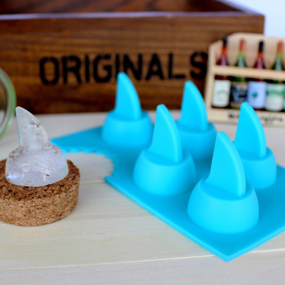 Shark Fin Ice Cube Tray Silicone Mold for Party Drinks