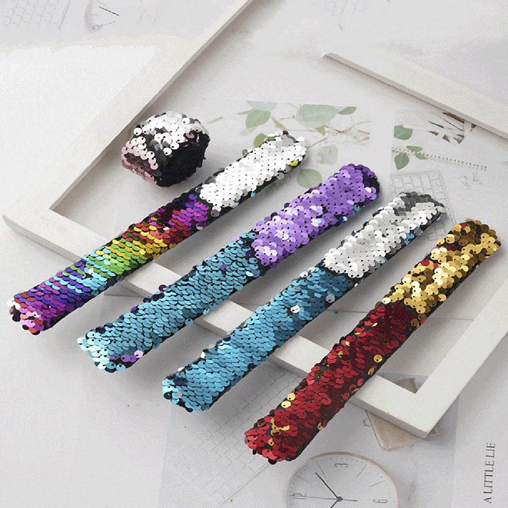 Mermaid Sequin Slap Bracelets for Kids’ Dress-Up Fun