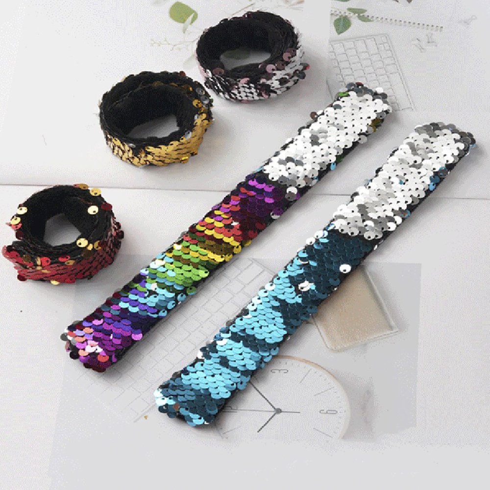 Mermaid Sequin Slap Bracelets for Kids’ Dress-Up Fun