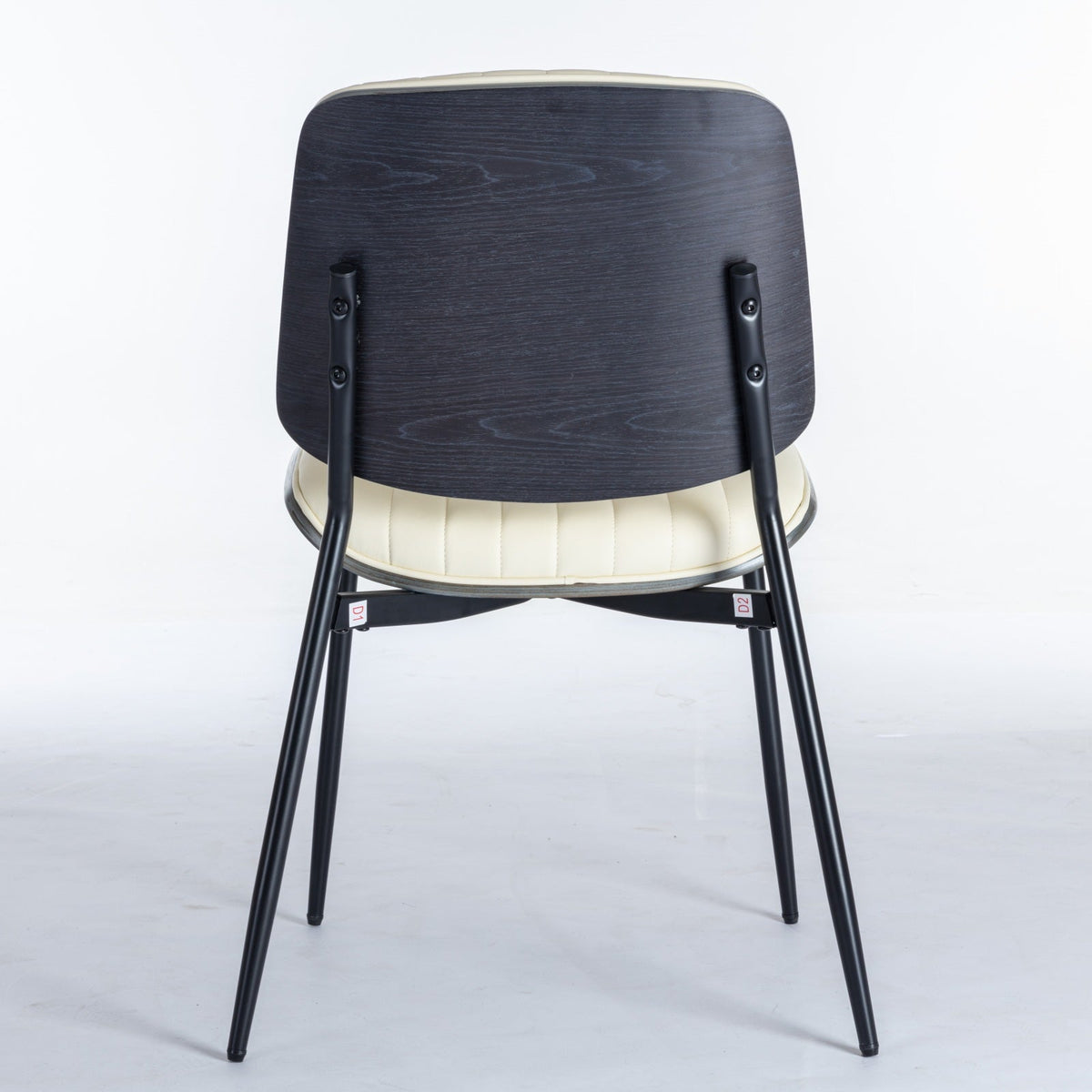 Retro Dining Chairs Set of 2 with Curved Wood Back