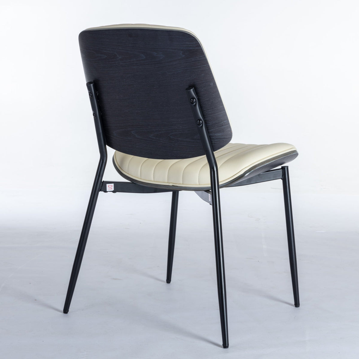 Retro Dining Chairs Set of 2 with Curved Wood Back