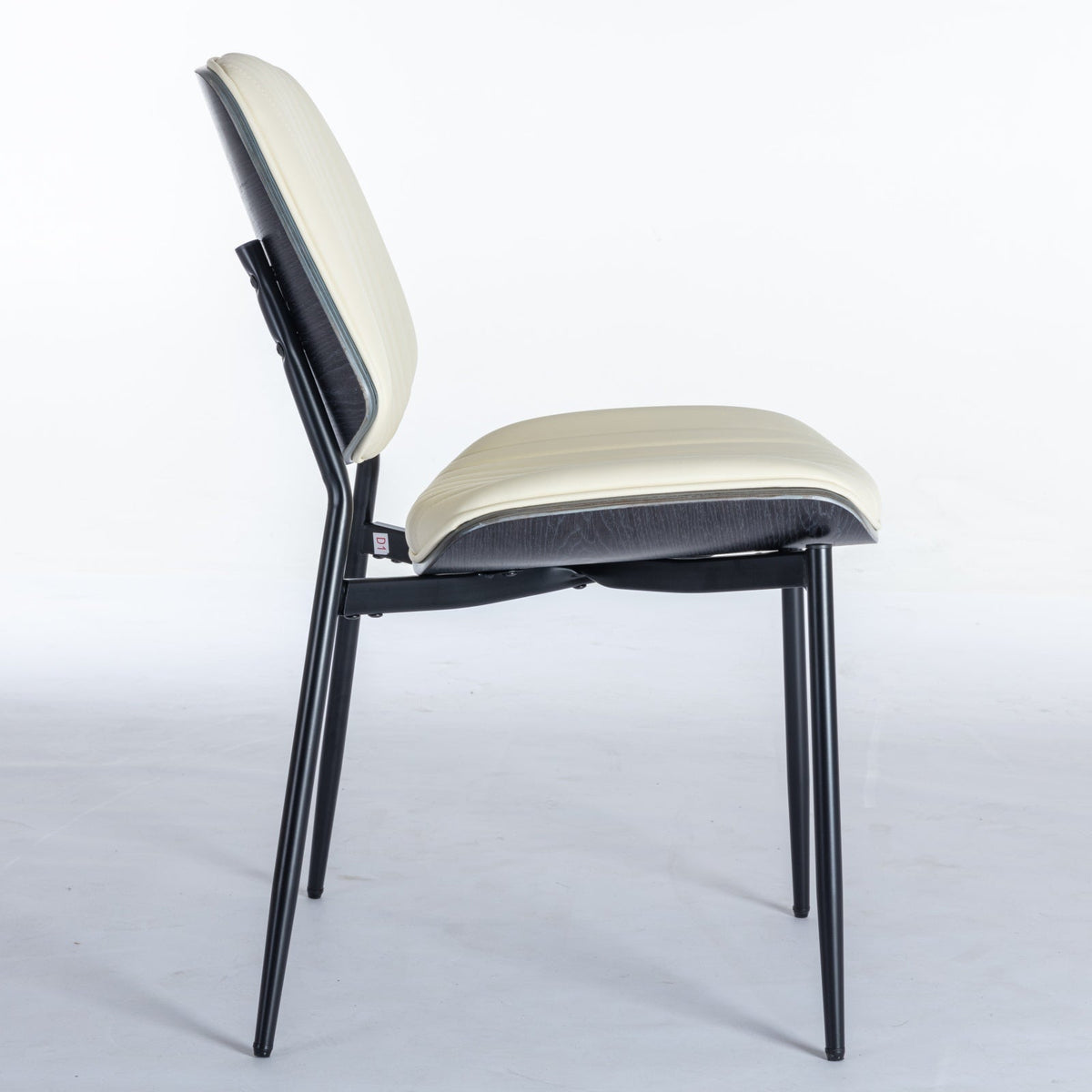 Retro Dining Chairs Set of 2 with Curved Wood Back