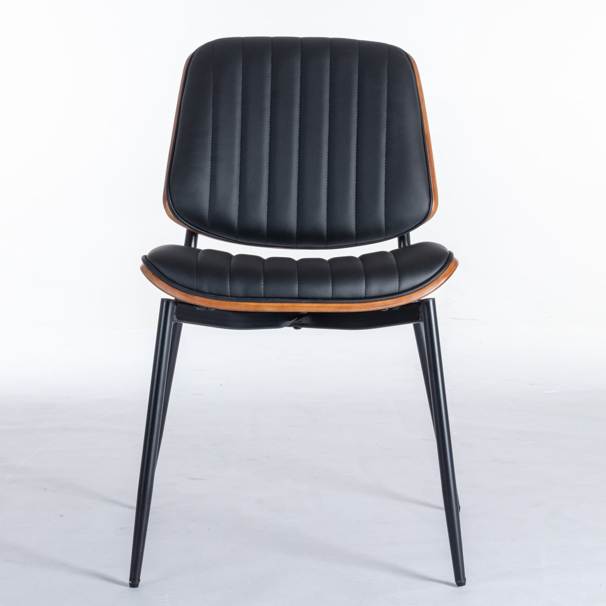 Retro Mid-Century Dining Chair Set with Curved Back