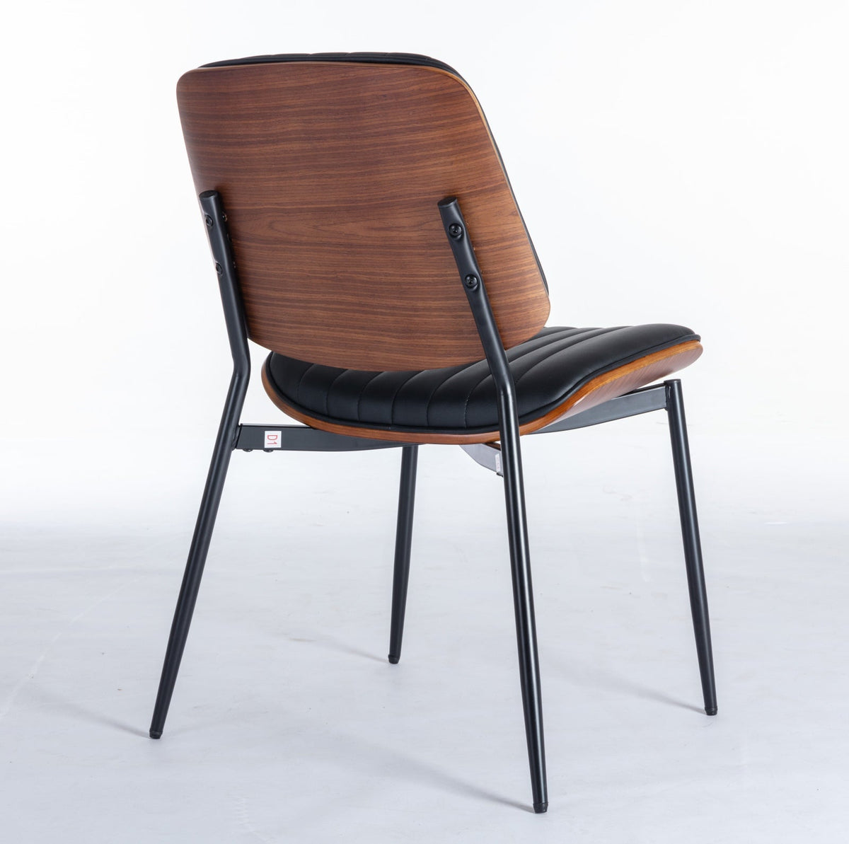 Retro Mid-Century Dining Chair Set with Curved Back