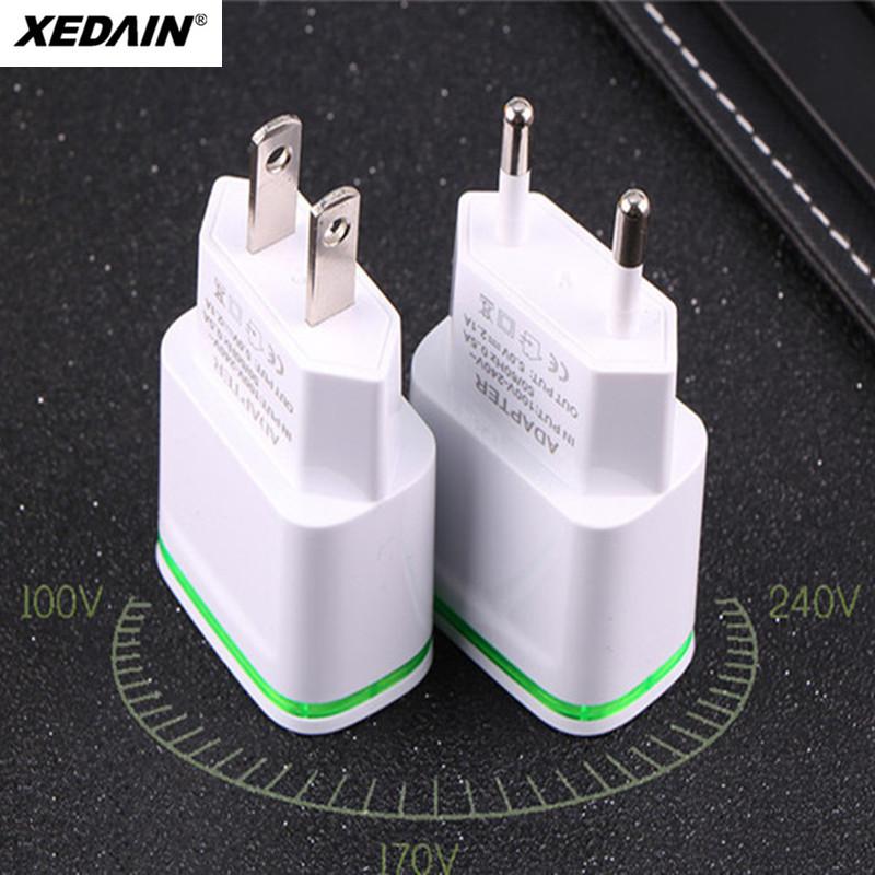 Dual USB Wall Charger with LED Light 2.1A