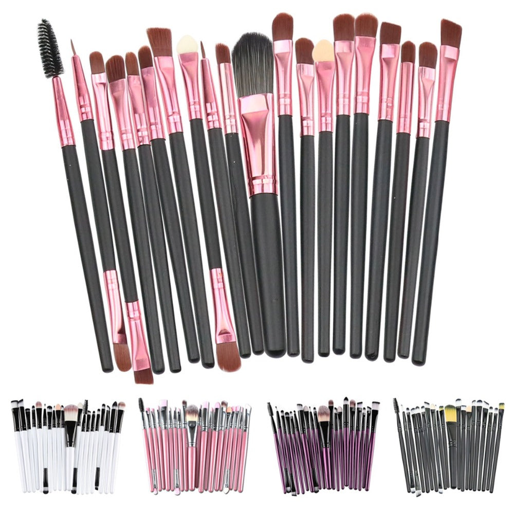 20-Piece Makeup Brush Set for Smooth, Even Application