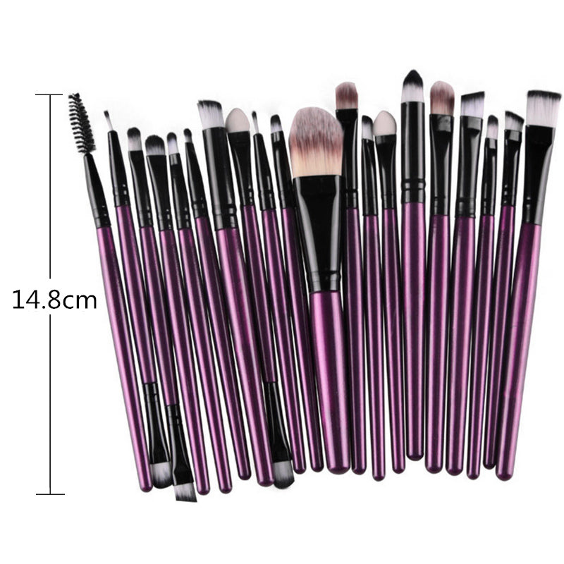 20-Piece Makeup Brush Set for Smooth, Even Application