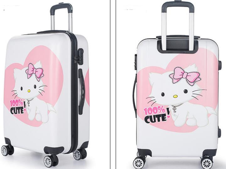 Kids Hard Shell Trolley Suitcase with Spinner Wheels
