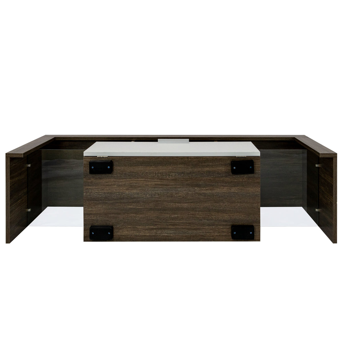 Brown TV Stand with LED Lights for 32 to 55 Inch TVs
