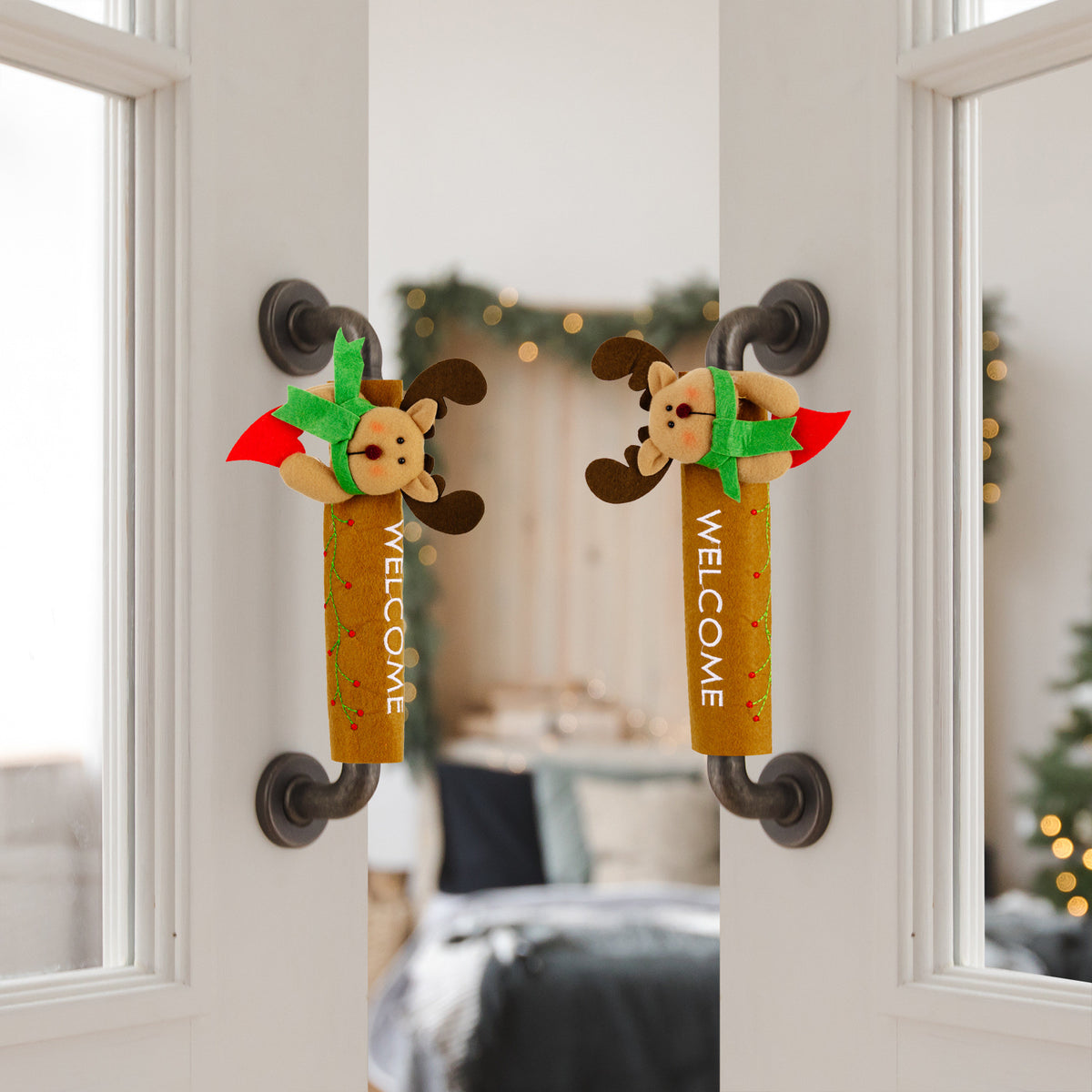 Christmas Handle Covers for Festive Kitchen Decor