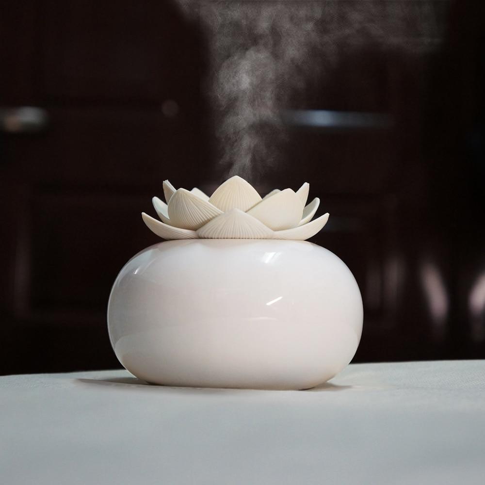 Ceramic Lotus Ultrasonic Aroma Diffuser for Calm Rooms