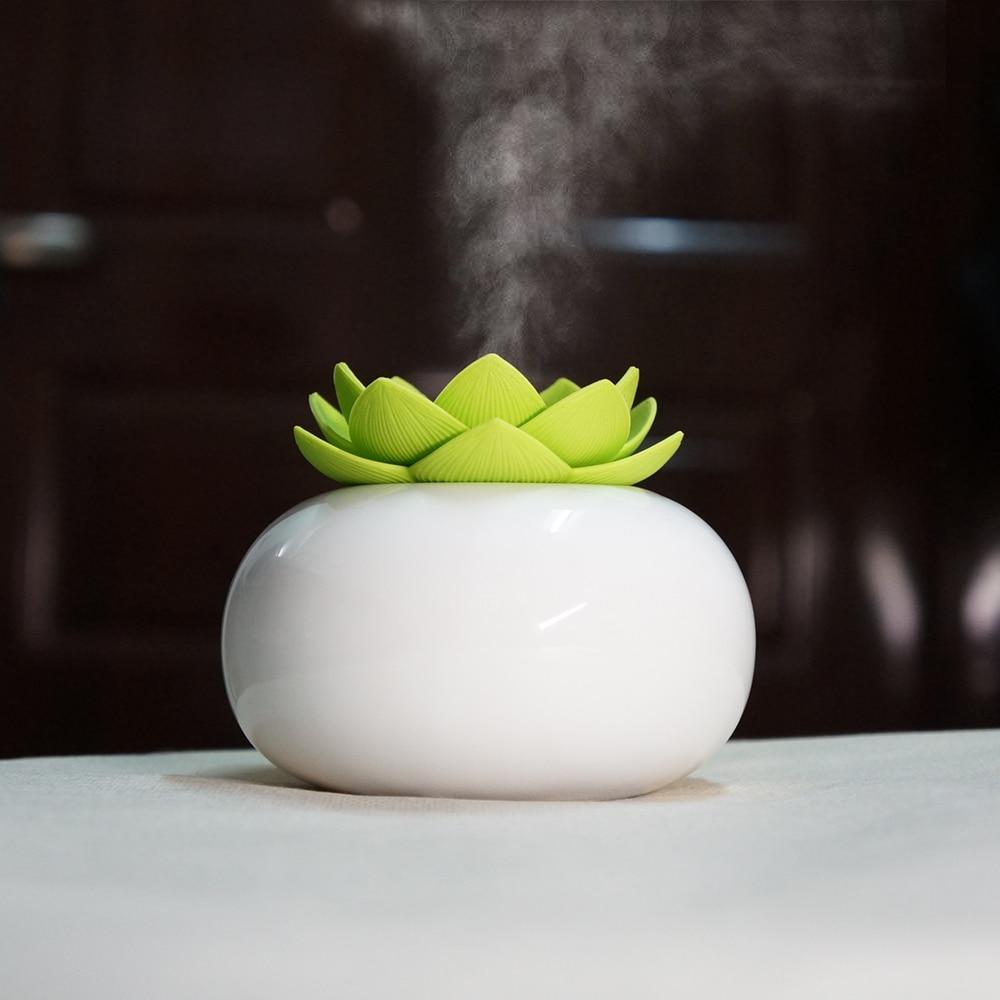 Ceramic Lotus Ultrasonic Aroma Diffuser for Calm Rooms