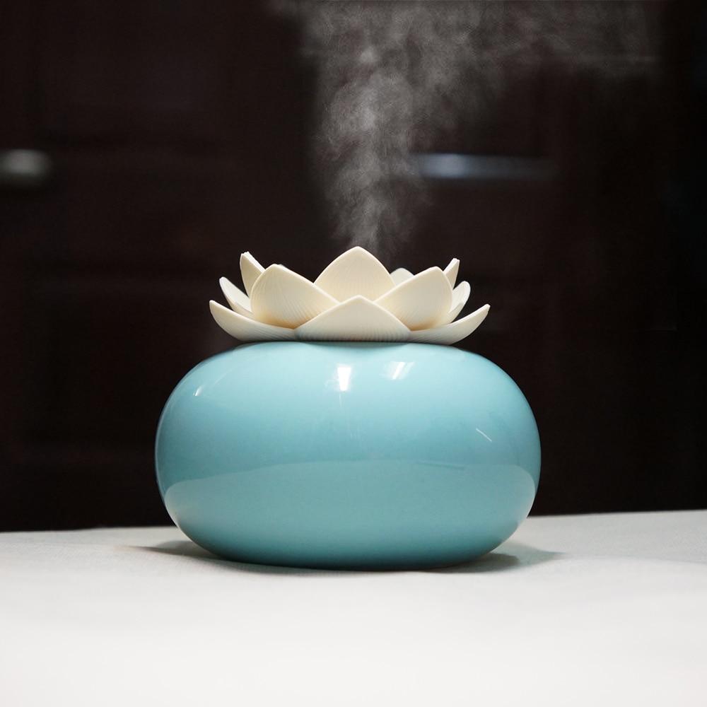 Ceramic Lotus Ultrasonic Aroma Diffuser for Calm Rooms
