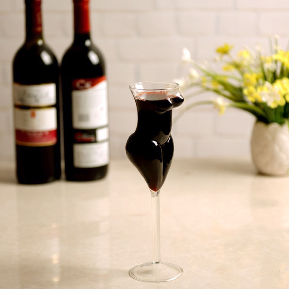 Sculpted Crystal Novelty Wine Glass for Party Nights