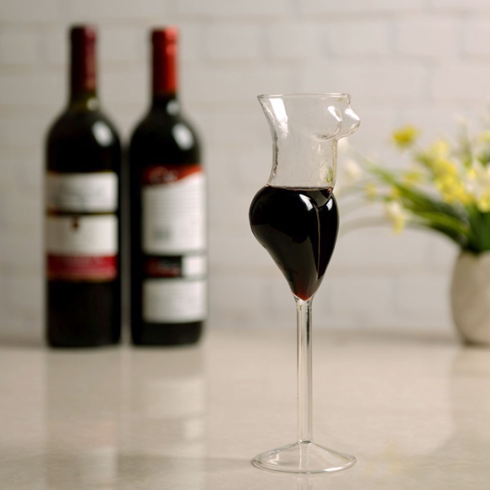 Sculpted Crystal Novelty Wine Glass for Party Nights