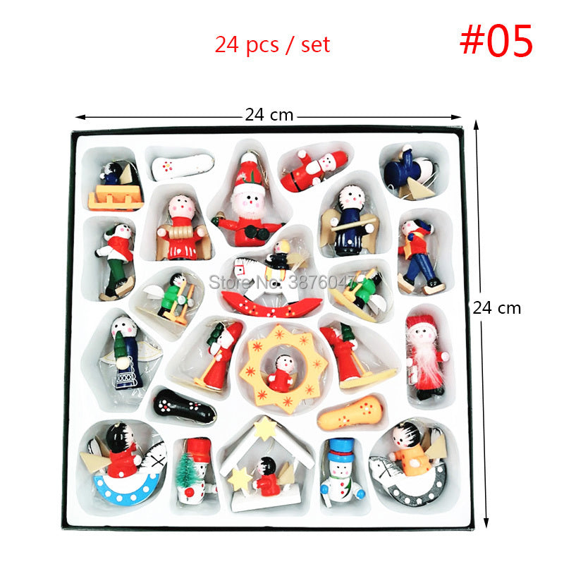 Wooden Christmas Ornaments for Cheerful Tree Decor