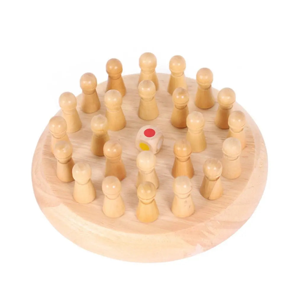 Kids Wooden Memory Match Board Game for Family Fun