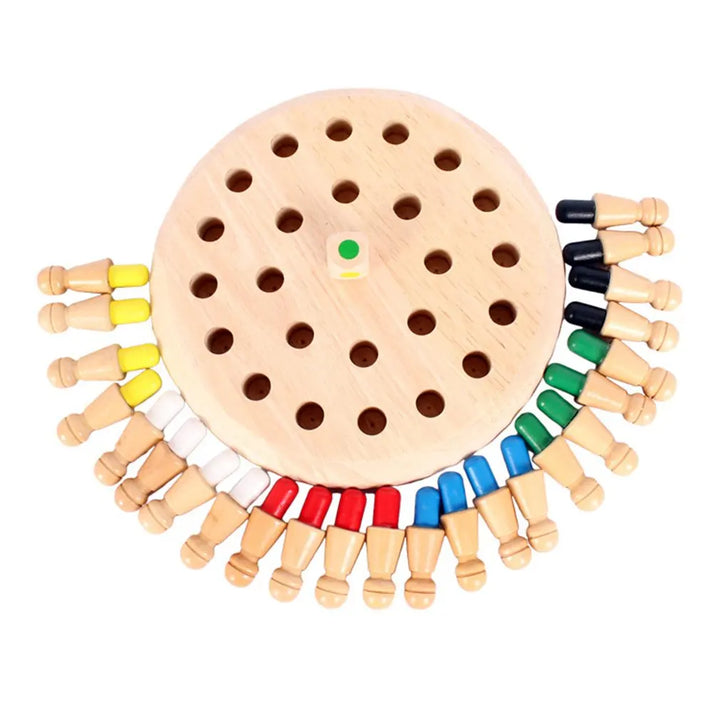 Kids Wooden Memory Match Board Game for Family Fun