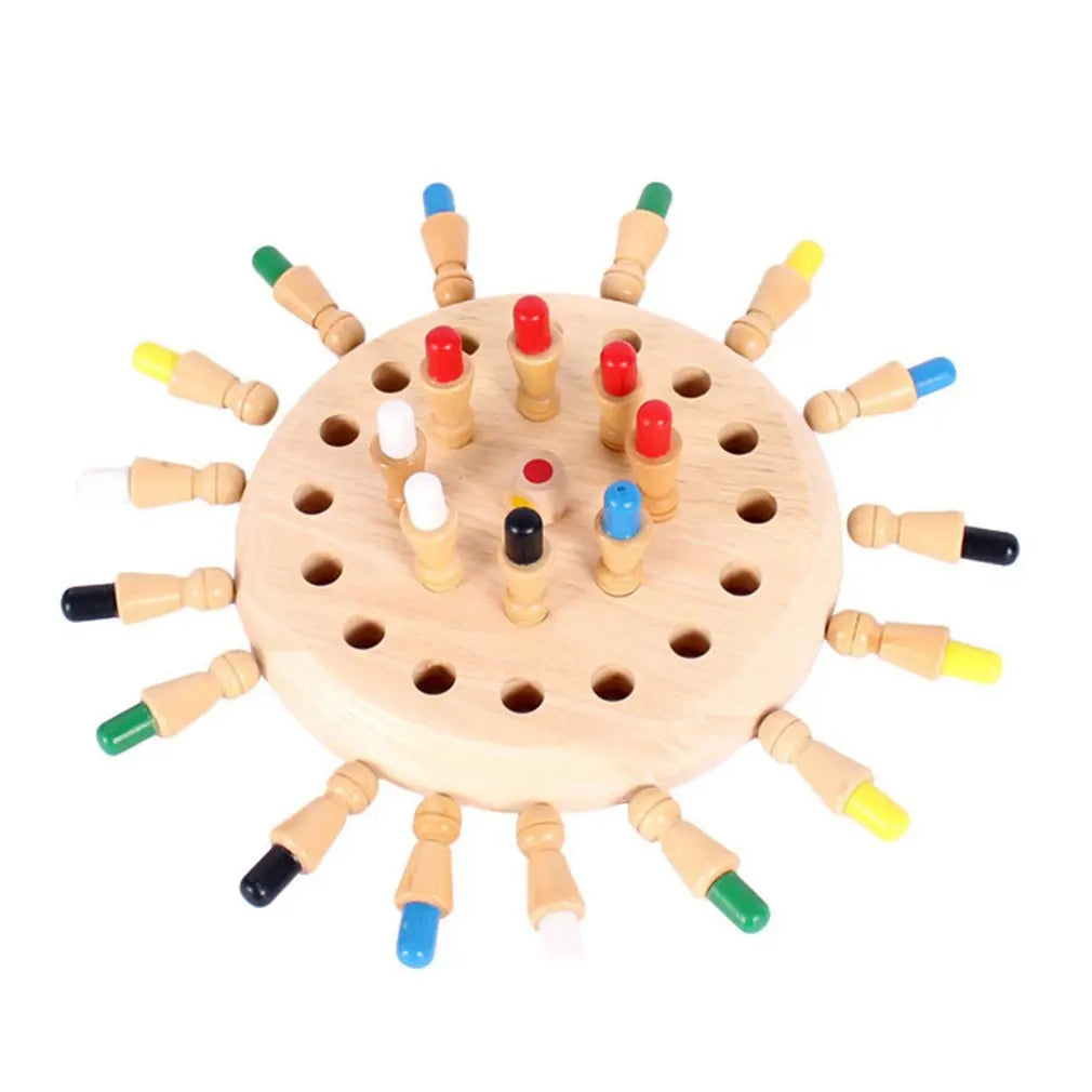 Kids Wooden Memory Match Board Game for Family Fun