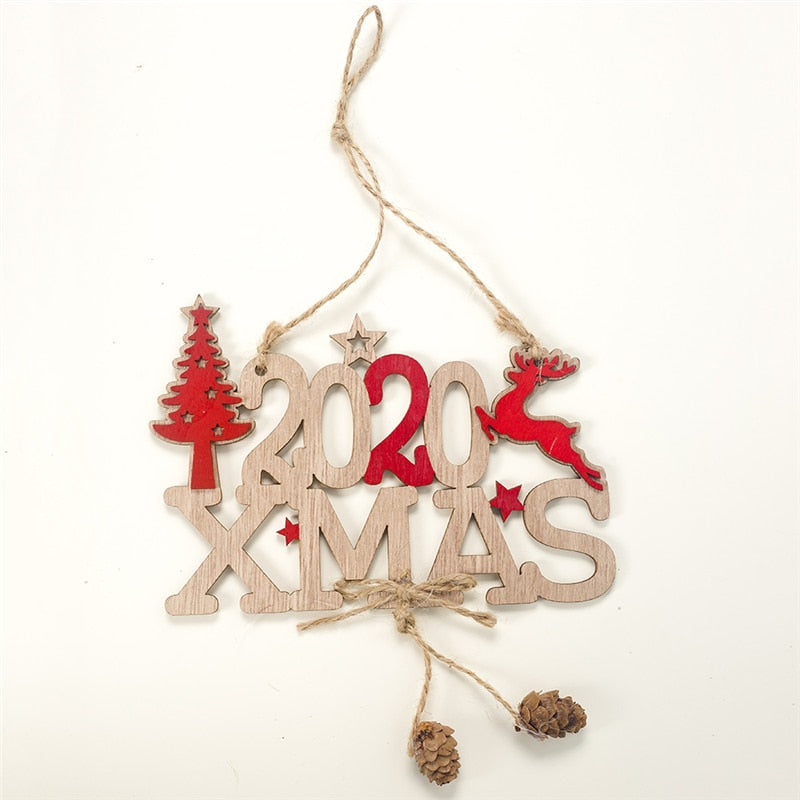 Wood Christmas Ornament Rustic Holiday Tree Decoration