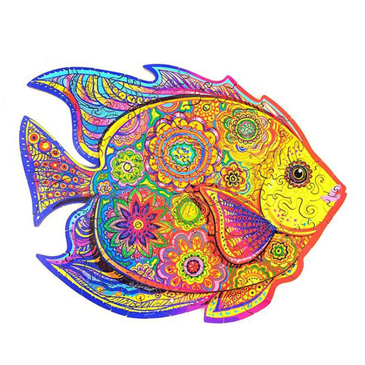 Wooden Animal Puzzle for Adults | Colorful Display Art