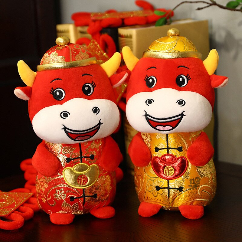 Chinese New Year Cow Plush for Festive Lucky Home Decor