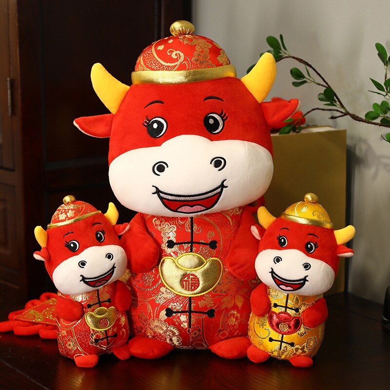 Chinese New Year Cow Plush for Festive Lucky Home Decor