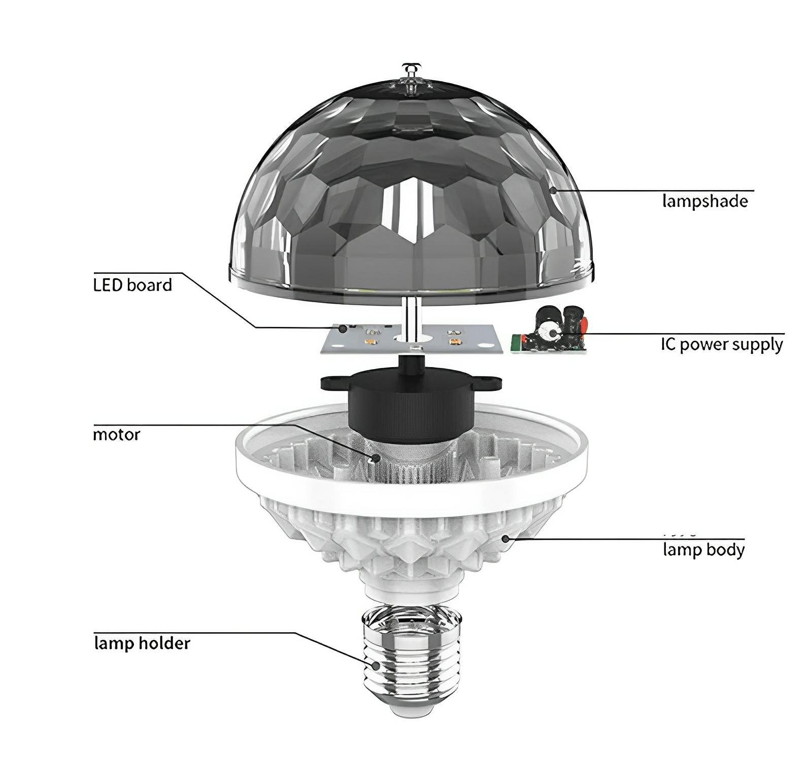 Rotating Disco Ball Light - wanelo - store - roman