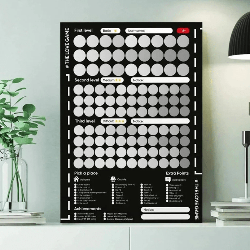 100 dates scratch off poster - wanelo - store - roman