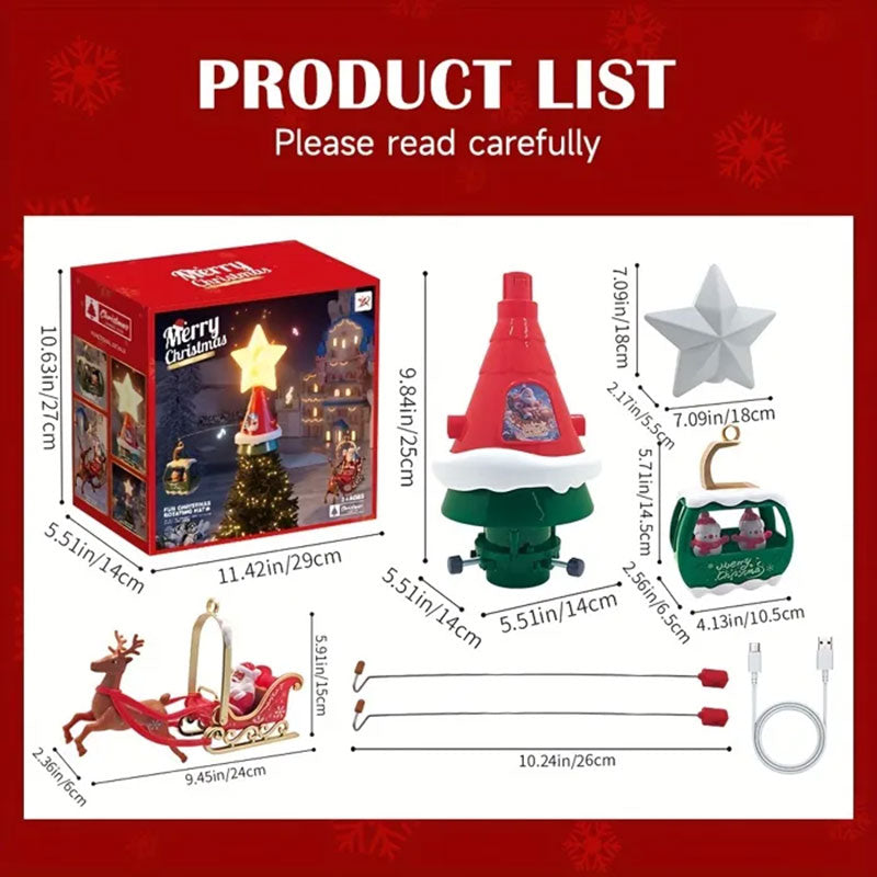 Christmas Train Set With Musical Santa Tree Display