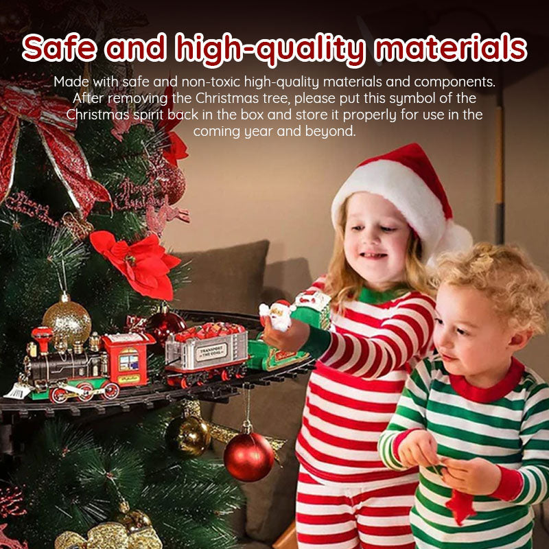 Christmas Train Set With Musical Santa Tree Display