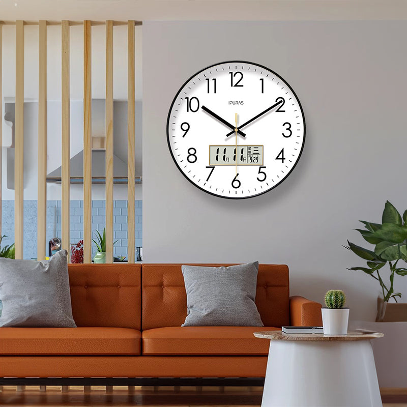 Electronic Wall Clock with Temp, Humidity & Calendar