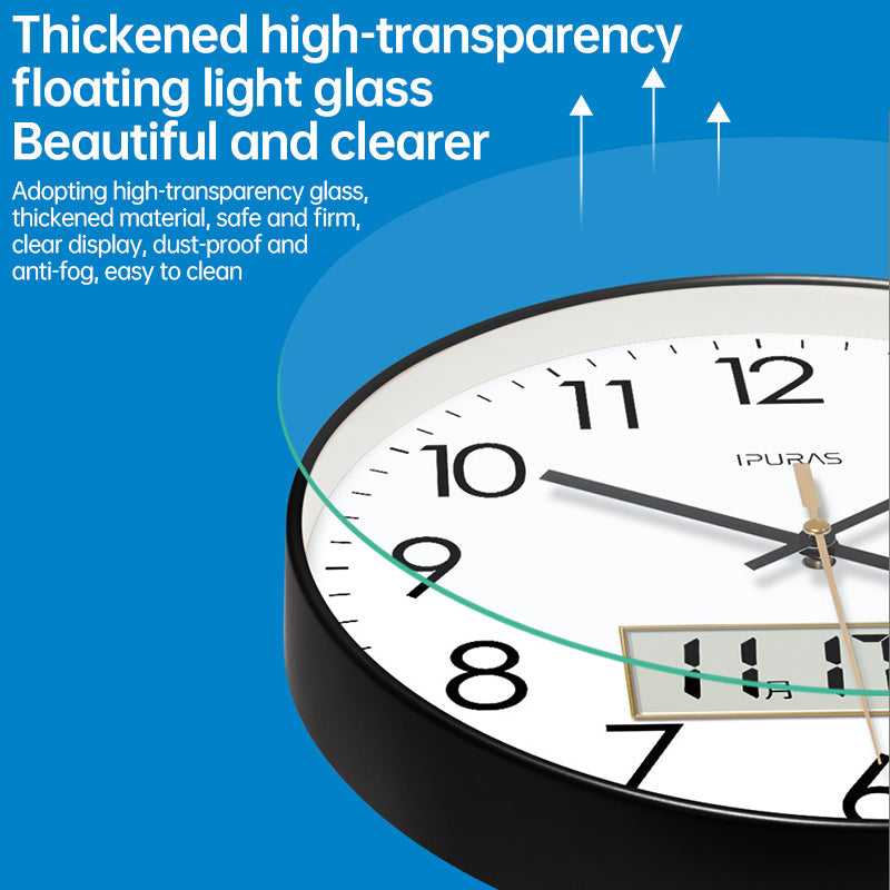 Electronic Wall Clock with Temp, Humidity & Calendar