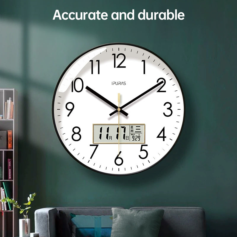 Electronic Wall Clock with Temp, Humidity & Calendar