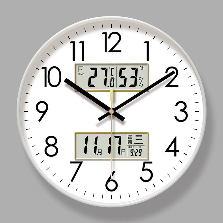 Electronic Wall Clock with Temp, Humidity & Calendar