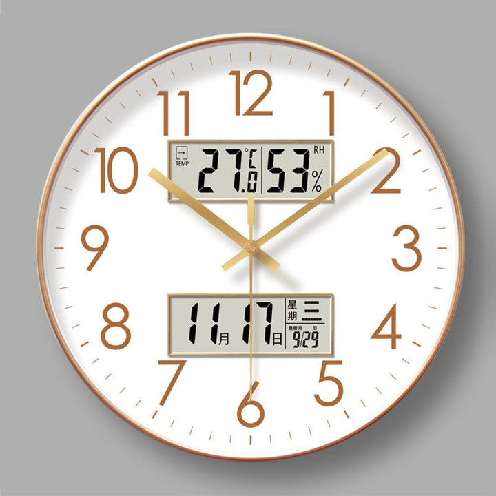 Electronic Wall Clock with Temp, Humidity & Calendar