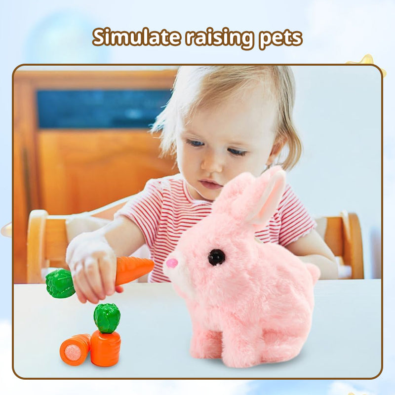 Interactive Plush Bunny Toy That Hops, Talks and Plays