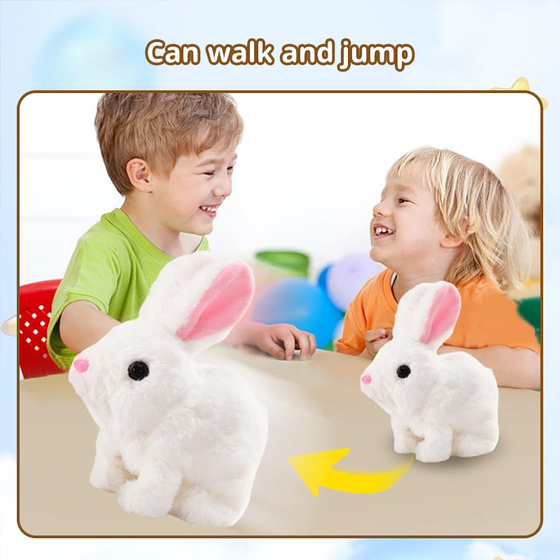 Interactive Plush Bunny Toy That Hops, Talks and Plays