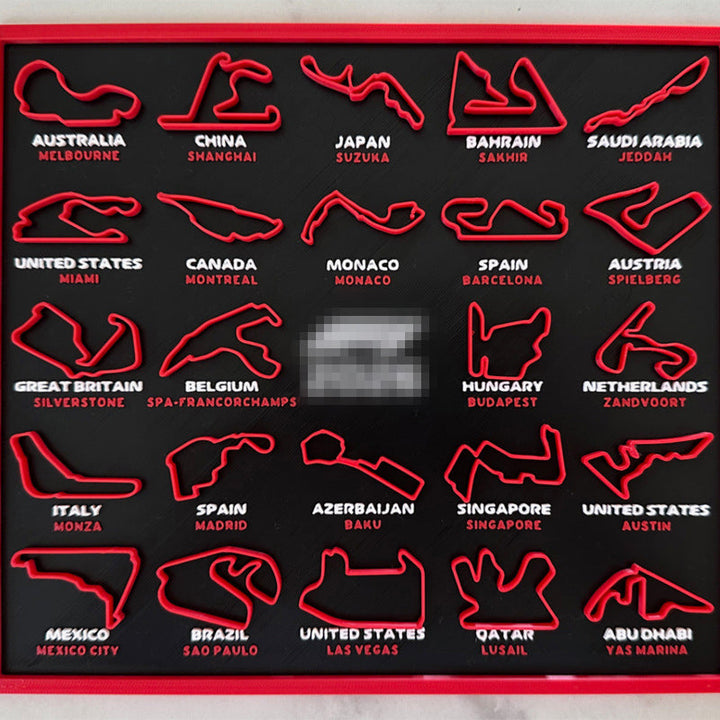 2026 Circuit Map Poster | 24 Racing Tracks Display