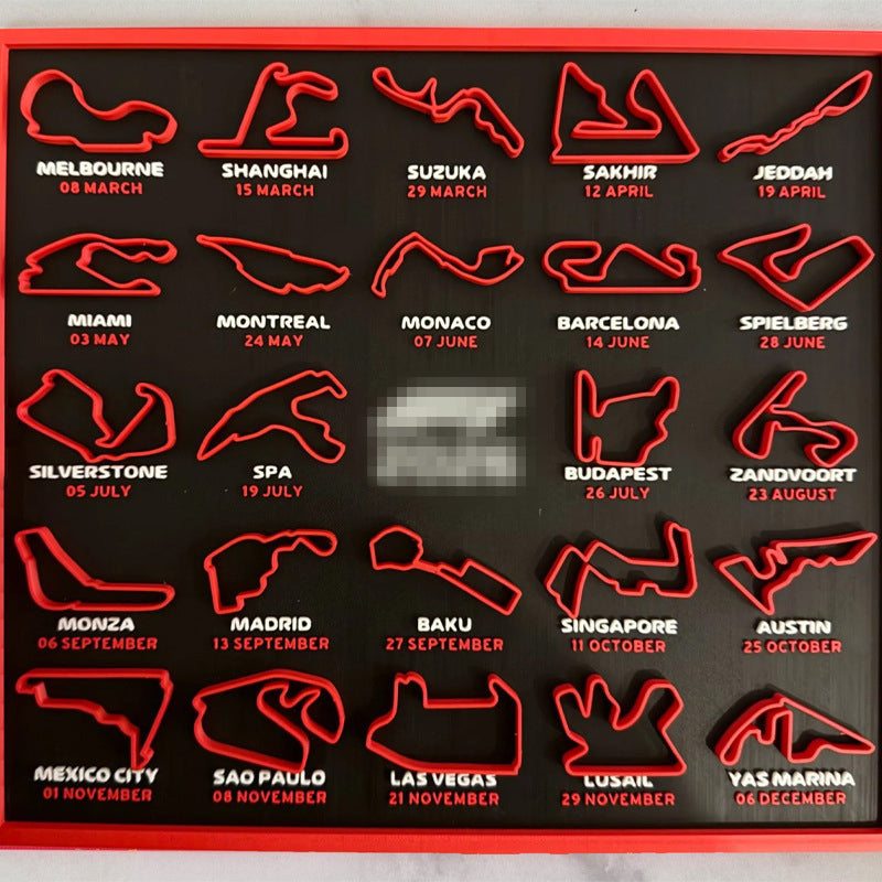2026 Circuit Map Poster | 24 Racing Tracks Display
