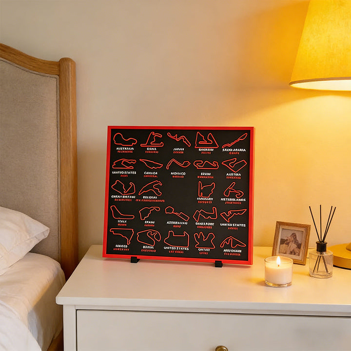 2026 Circuit Map Poster | 24 Racing Tracks Display