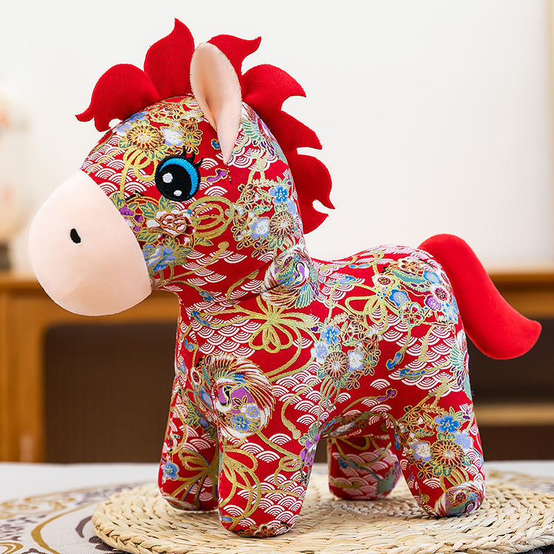 Year of the Horse Plush Doll for Festive Home Decor
