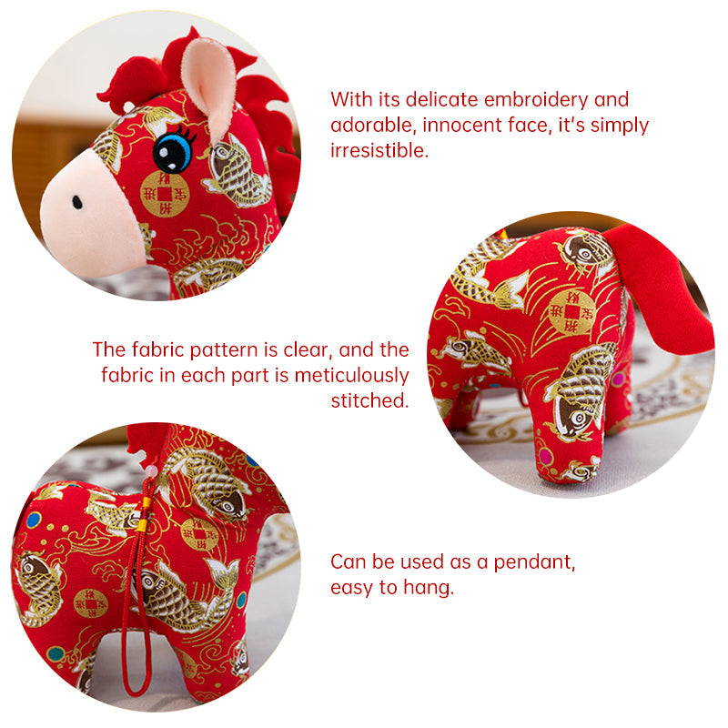 Year of the Horse Plush Doll for Festive Home Decor