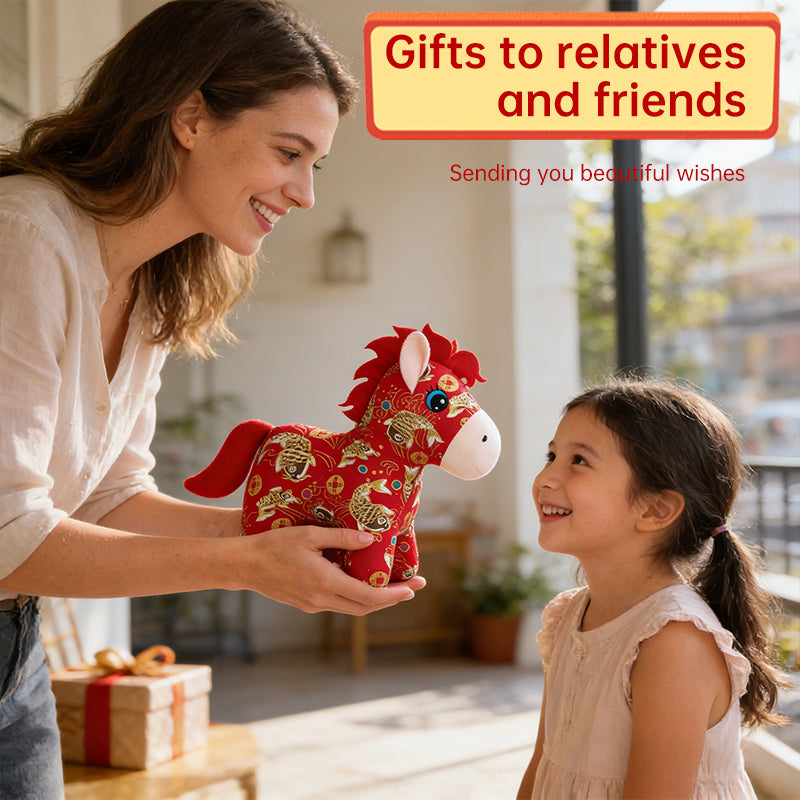 Year of the Horse Plush Doll for Festive Home Decor