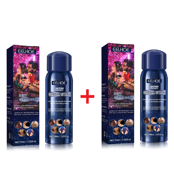 Glitter Spray Makeup Highlight for Party-Ready Shine