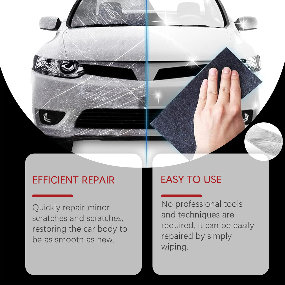 Car Scratch Remover Cloths for Easy Minor Paint Scuffs