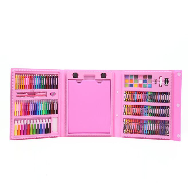 208-Piece Kids Art Set With Portable Built-In Easel