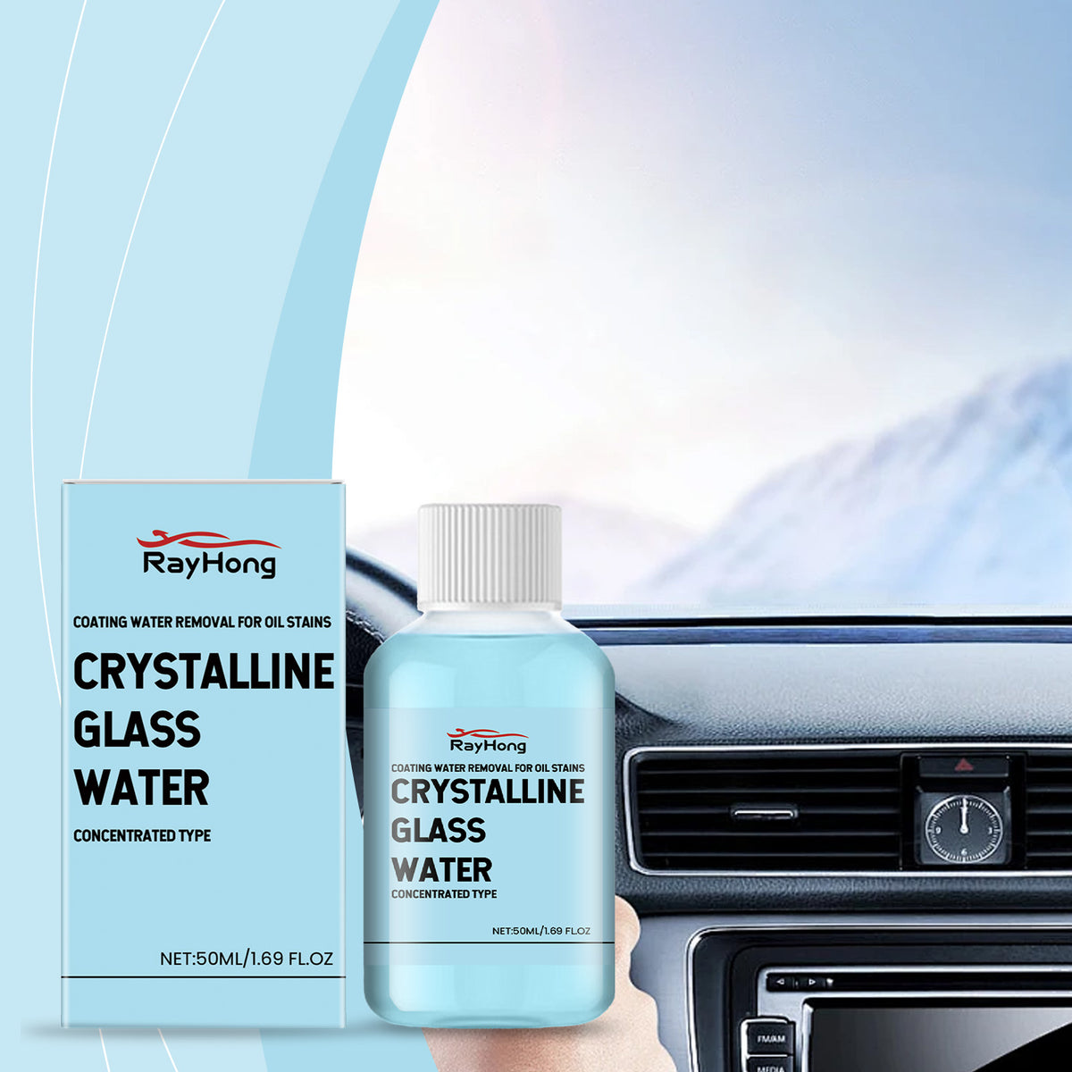 Automotive Glass Cleaner for Clearer, Brighter Windshields